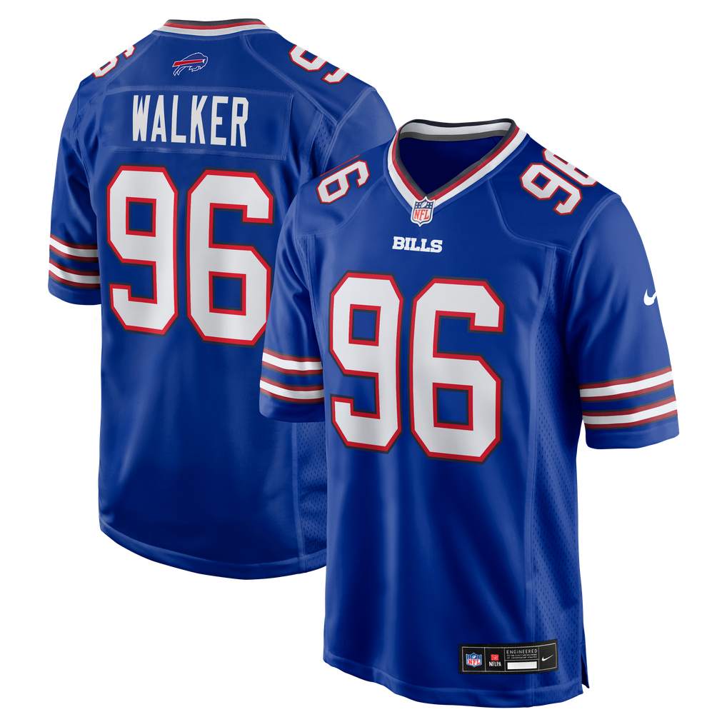 Men's Buffalo Bills Deone Walker Nike  Royal Team Game Jersey - Image 1