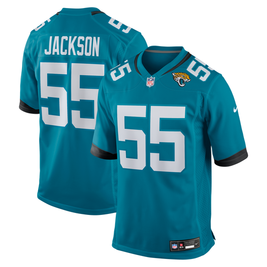 Men's Jacksonville Jaguars Dequan Jackson Nike  Teal  Game Jersey - Image 1