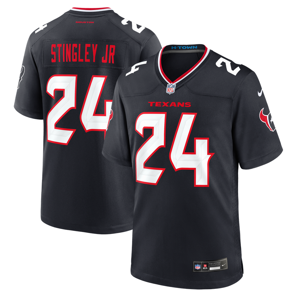 Men's Houston Texans Derek Stingley Jr. Nike Navy Game Jersey - Image 2