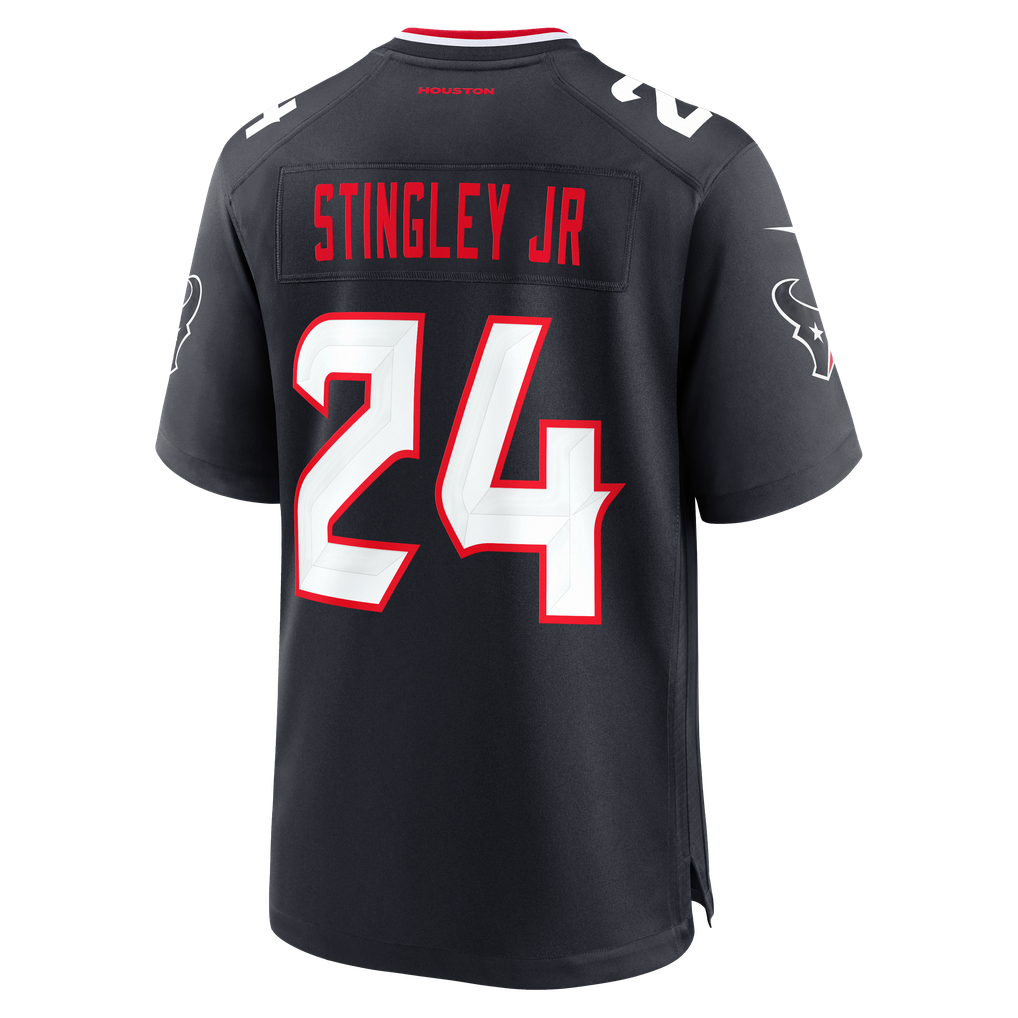 Men's Houston Texans Derek Stingley Jr. Nike Navy Game Jersey - Image 4