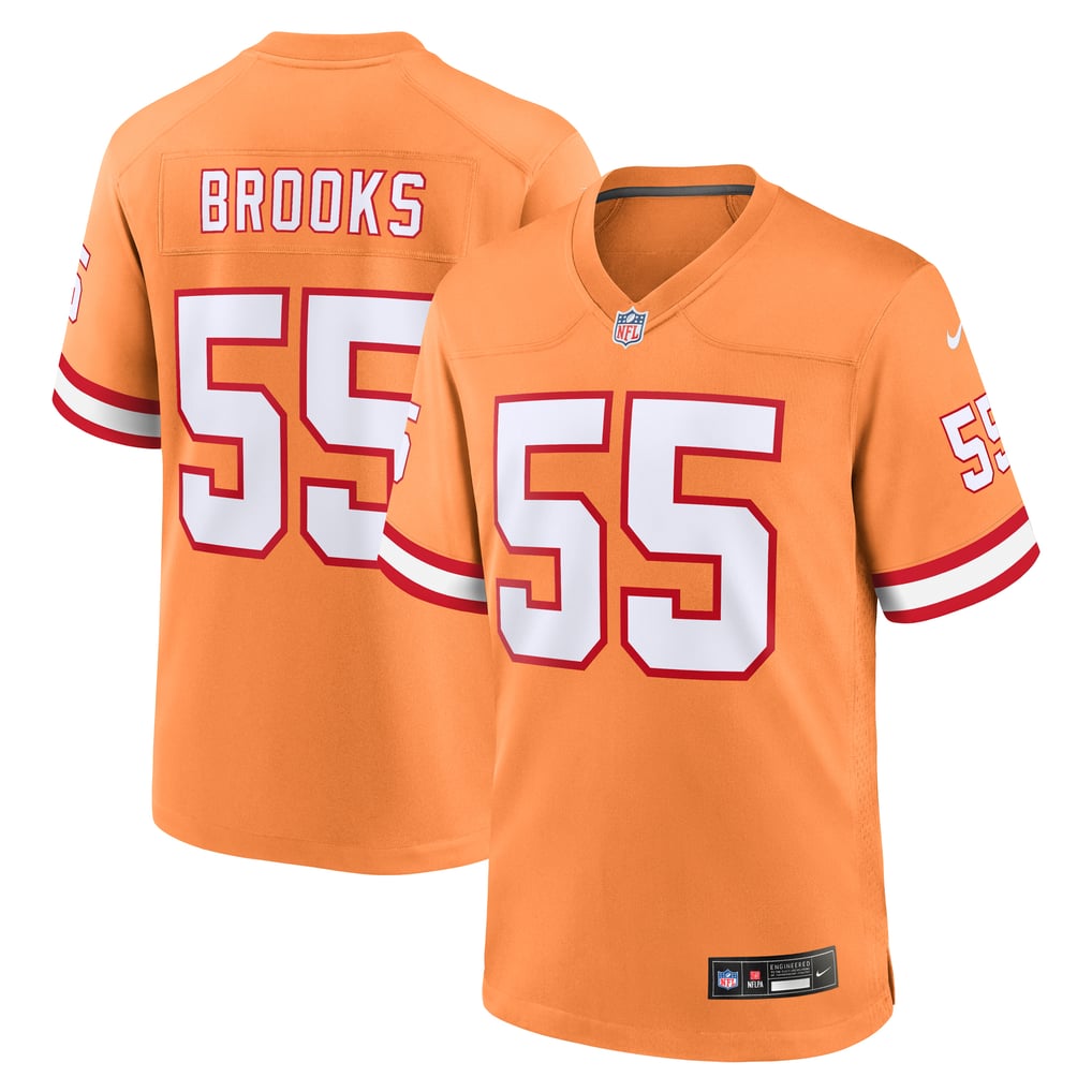 Men's Tampa Bay Buccaneers Derrick Brooks Nike Orange Throwback Game Jersey - Image 1