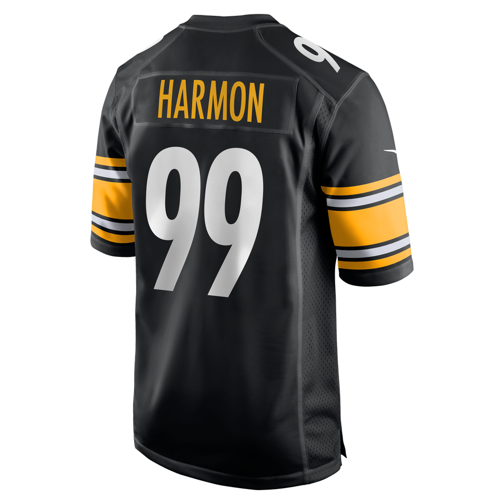 Men's Pittsburgh Steelers Derrick Harmon Nike Black Game Player Jersey - Image 4