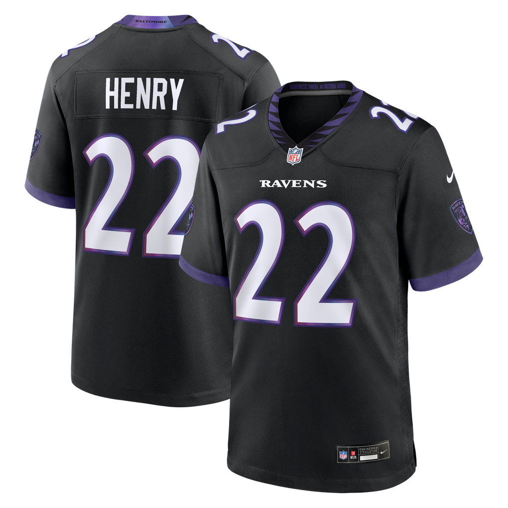 Men's Baltimore Ravens Derrick Henry Nike Black Alternate Game Jersey