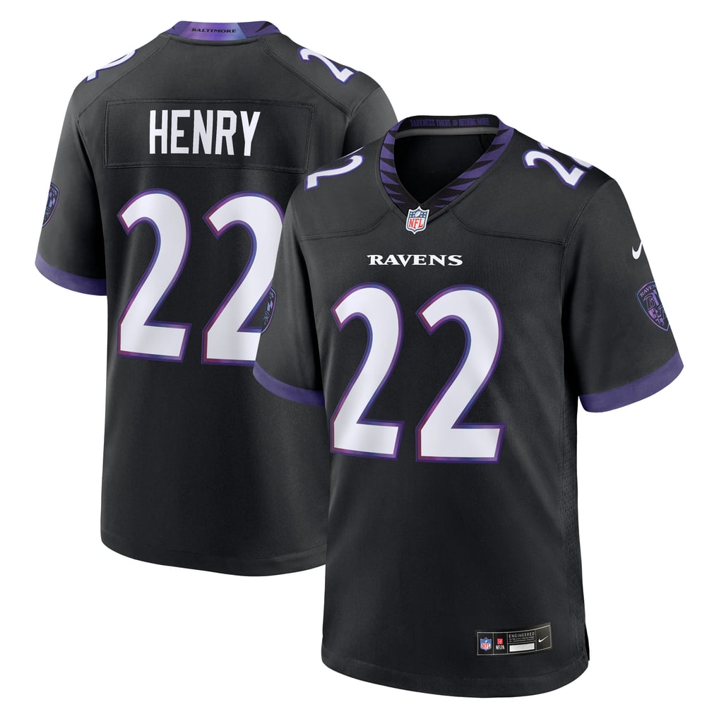 Men's Baltimore Ravens Derrick Henry Nike Black Alternate Game Jersey