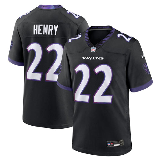 Men's Baltimore Ravens Derrick Henry Nike Black Alternate Game Jersey
