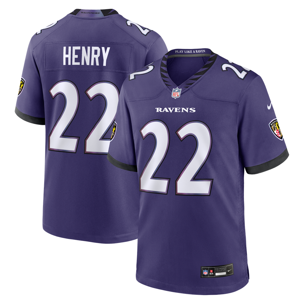 Men's Baltimore Ravens Derrick Henry Nike Purple Team Game Jersey