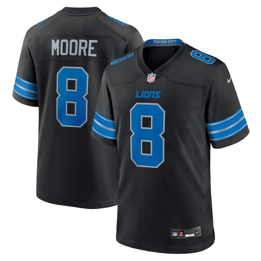 Men's Detroit Lions Derrick Moore Nike Black Alternate  Game Jersey - Image 1