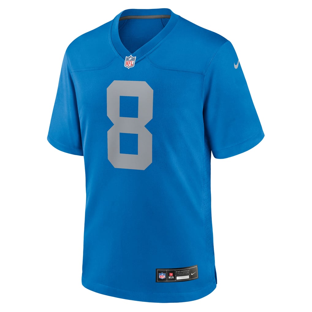 Men's Detroit Lions Derrick Moore Nike Blue Alternate Game Jersey - Image 3
