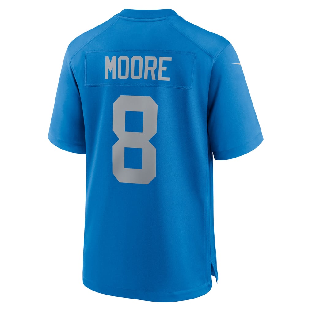 Men's Detroit Lions Derrick Moore Nike Blue Alternate Game Jersey - Image 4