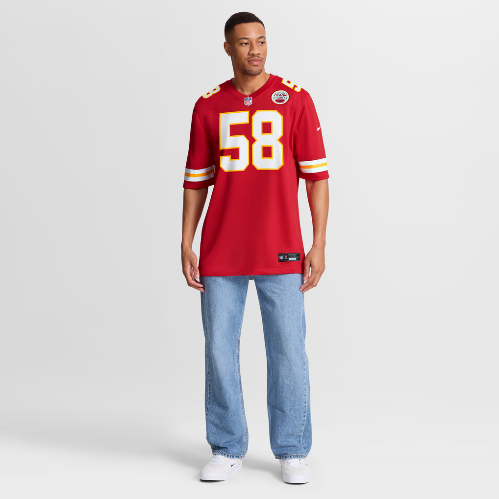 Men's Kansas City Chiefs Derrick Thomas Nike Red Game Retired Player Jersey - Image 8