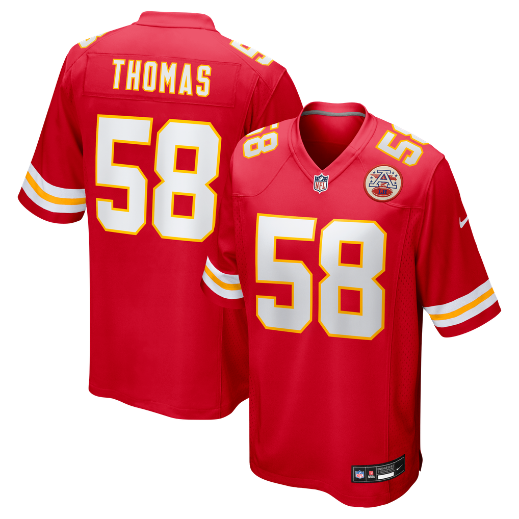Men's Kansas City Chiefs Derrick Thomas Nike Red Game Retired Player Jersey - Image 1