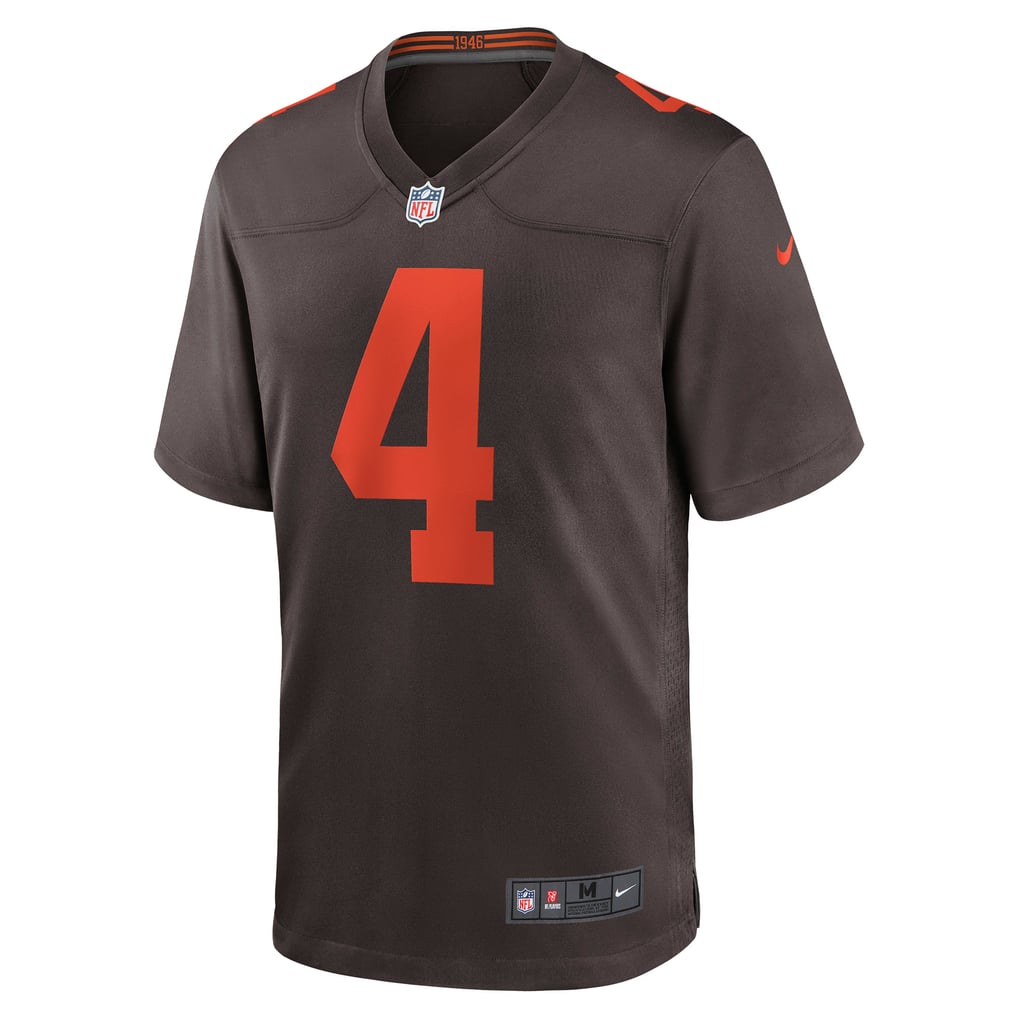 Men's Cleveland Browns Deshaun Watson Nike Brown Alternate Game Jersey - Image 3
