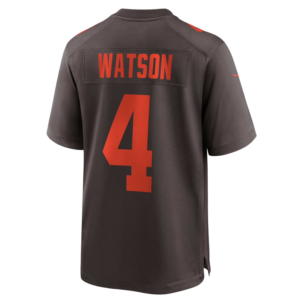 Men's Cleveland Browns Deshaun Watson Nike Brown Alternate Game Jersey - Image 4