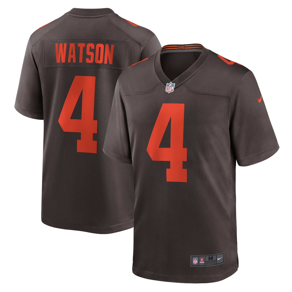 Men's Cleveland Browns Deshaun Watson Nike Brown Alternate Game Jersey - Image 1