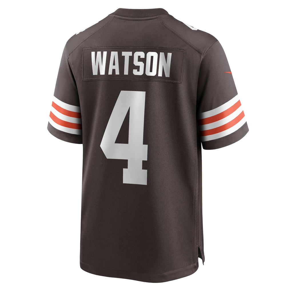 Men's Cleveland Browns Deshaun Watson Nike Brown Game Jersey - Image 4