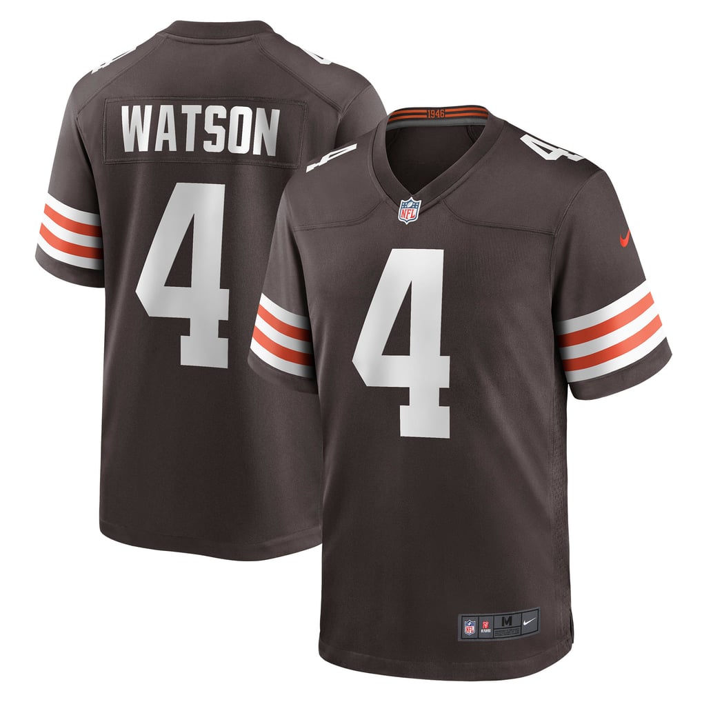 Men's Cleveland Browns Deshaun Watson Nike Brown Game Jersey - Image 1