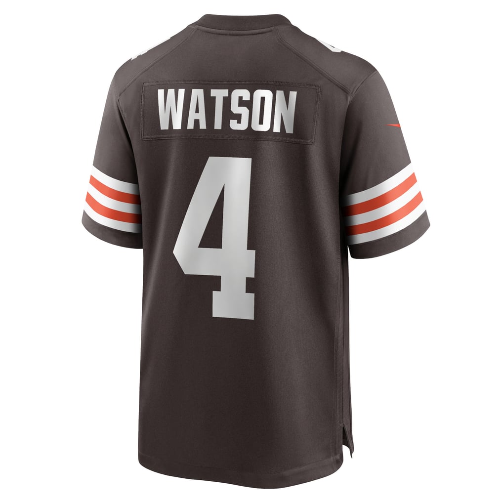 Men's Cleveland Browns Deshaun Watson Nike Brown Game Jersey - Image 4
