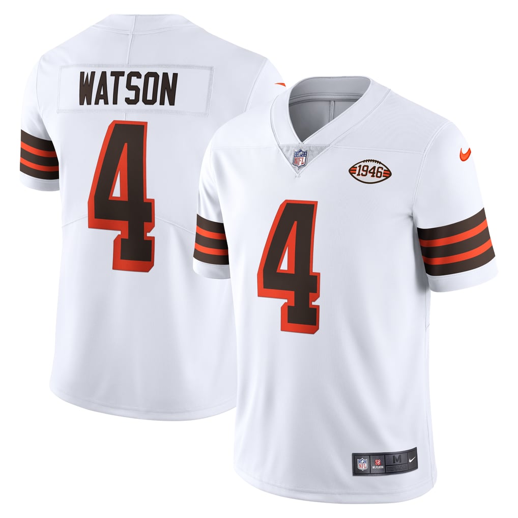Men's Cleveland Browns Deshaun Watson Nike White 2021 Alternate Vapor Limited Jersey - Image 2