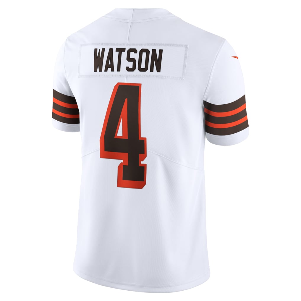 Men's Cleveland Browns Deshaun Watson Nike White 2021 Alternate Vapor Limited Jersey - Image 4