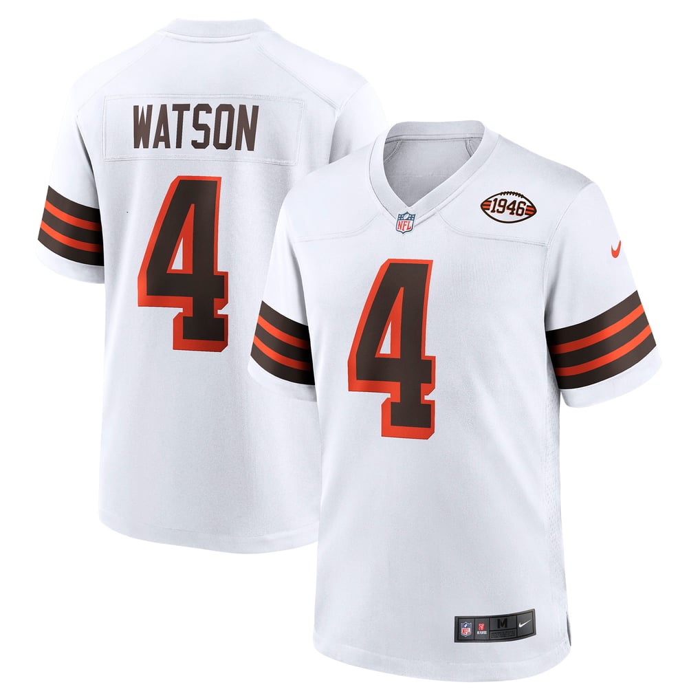 Men's Cleveland Browns Deshaun Watson Nike White Alternate Game Jersey - Image 2