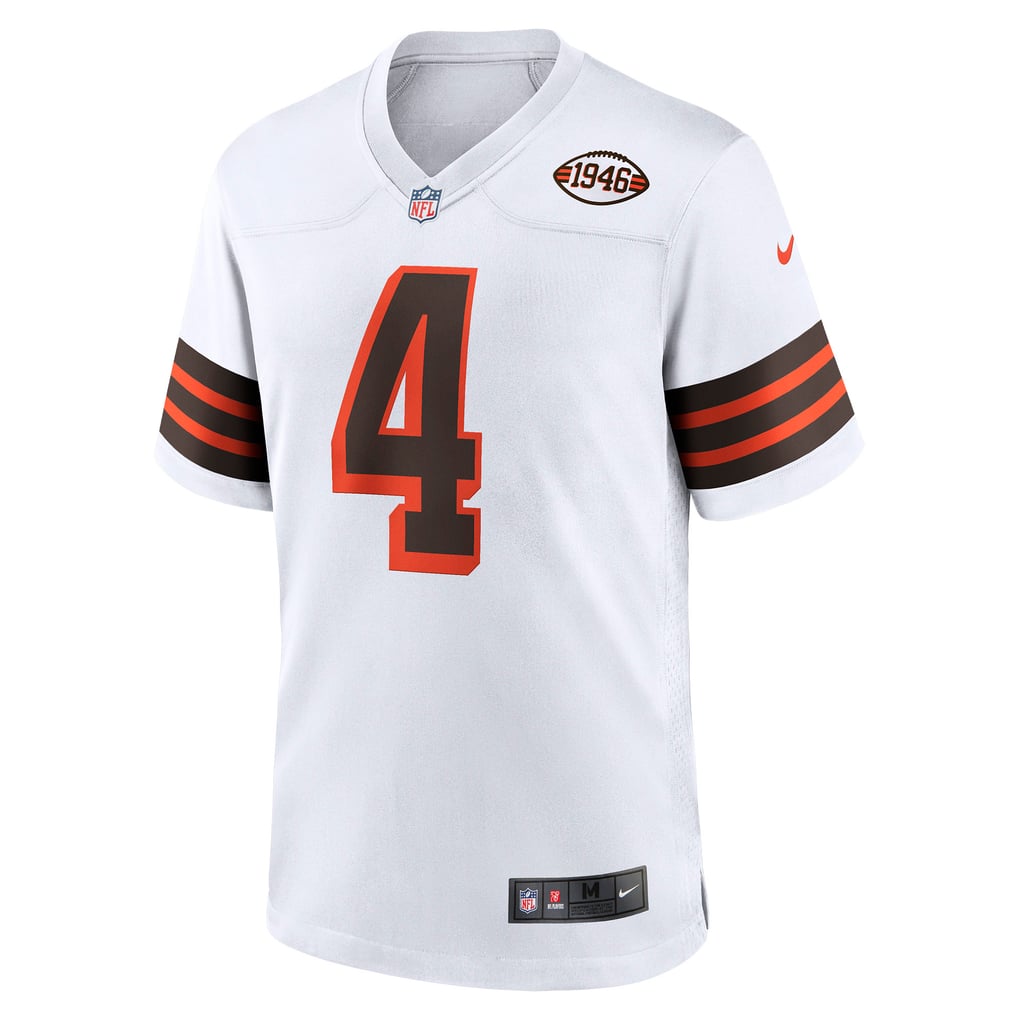 Men's Cleveland Browns Deshaun Watson Nike White Alternate Game Jersey - Image 3