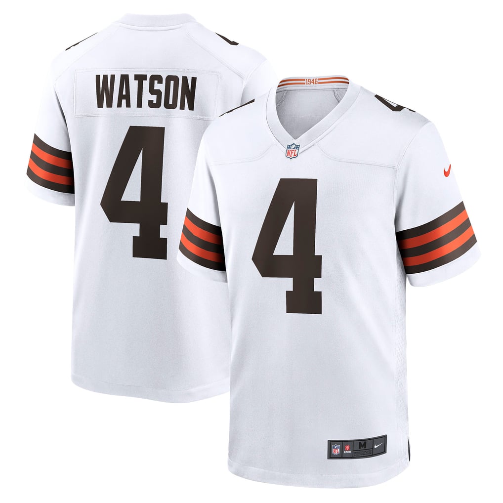 Men's Cleveland Browns Deshaun Watson Nike White Game Jersey - Image 1