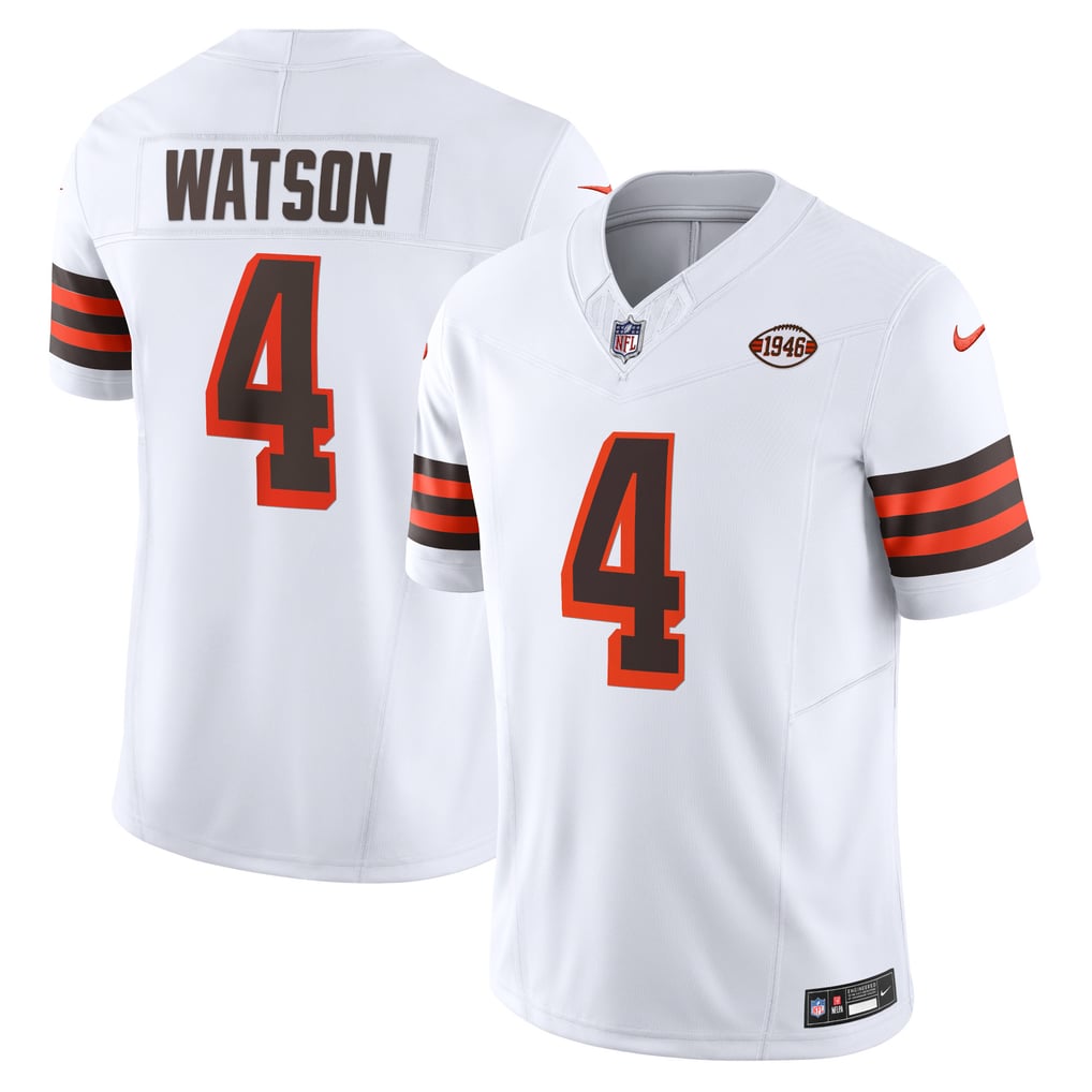 Men's Cleveland Browns Deshaun Watson Nike White Vapor F.U.S.E. Limited Jersey - Image 2