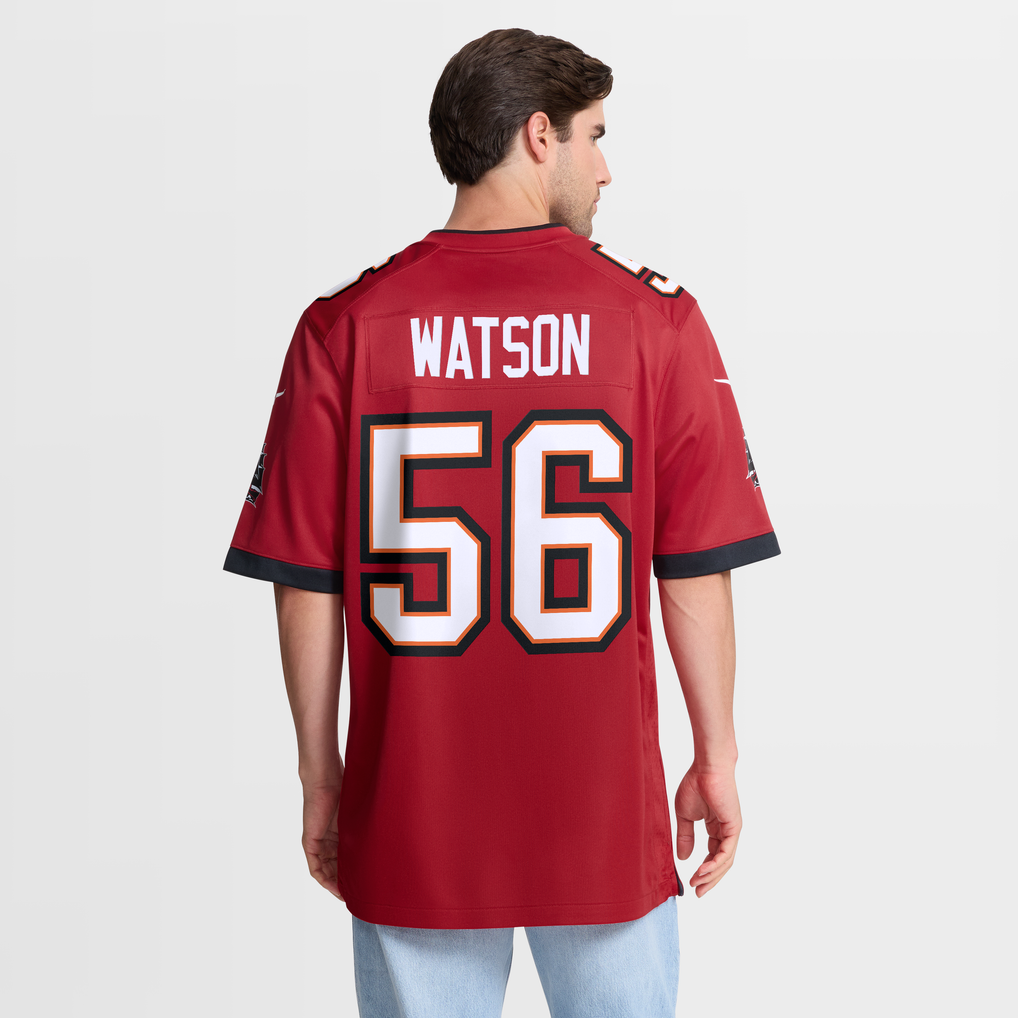 Men's Tampa Bay Buccaneers Desmond Watson Nike  Red Team Game Jersey - Image 6