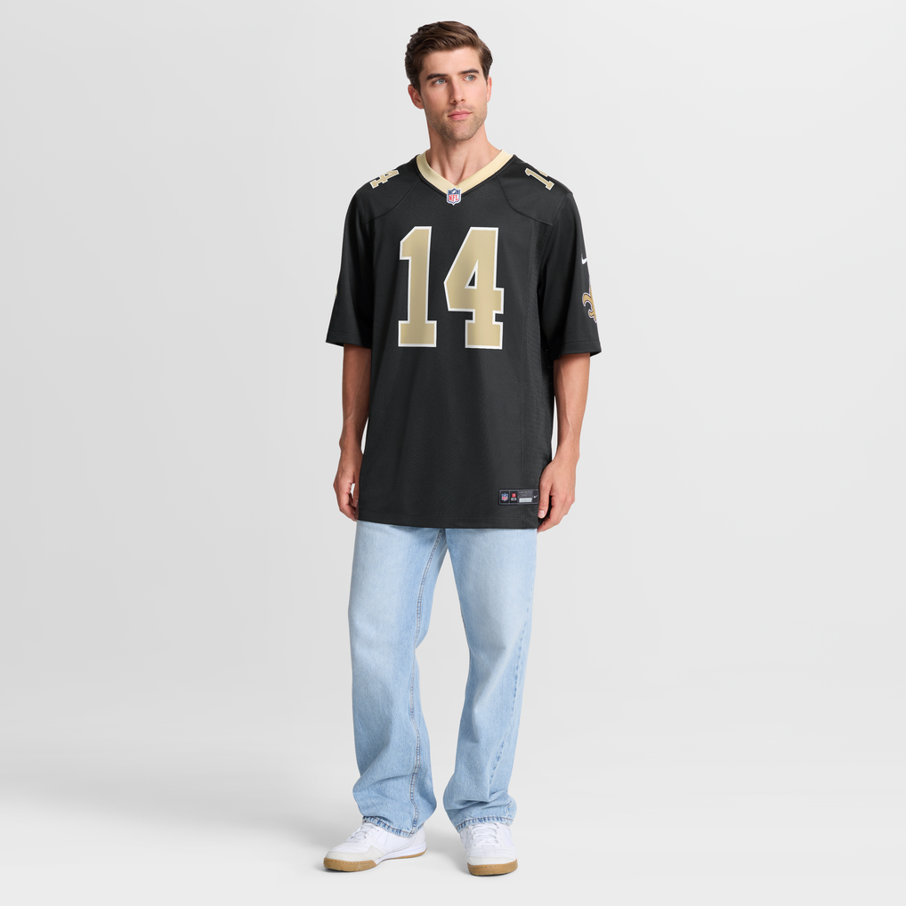 Men's New Orleans Saints Devaughn Vele Nike  Black Team Game Jersey - Image 8