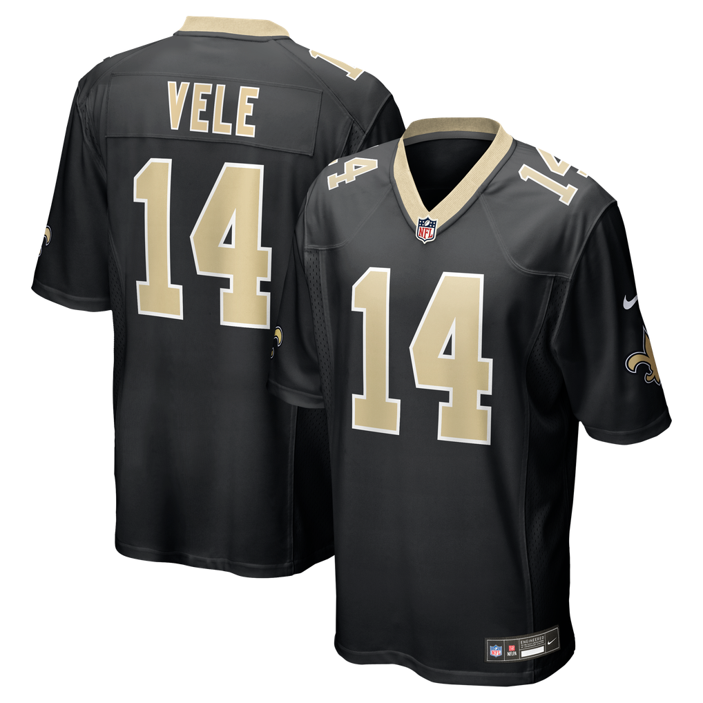 Men's New Orleans Saints Devaughn Vele Nike  Black Team Game Jersey - Image 2