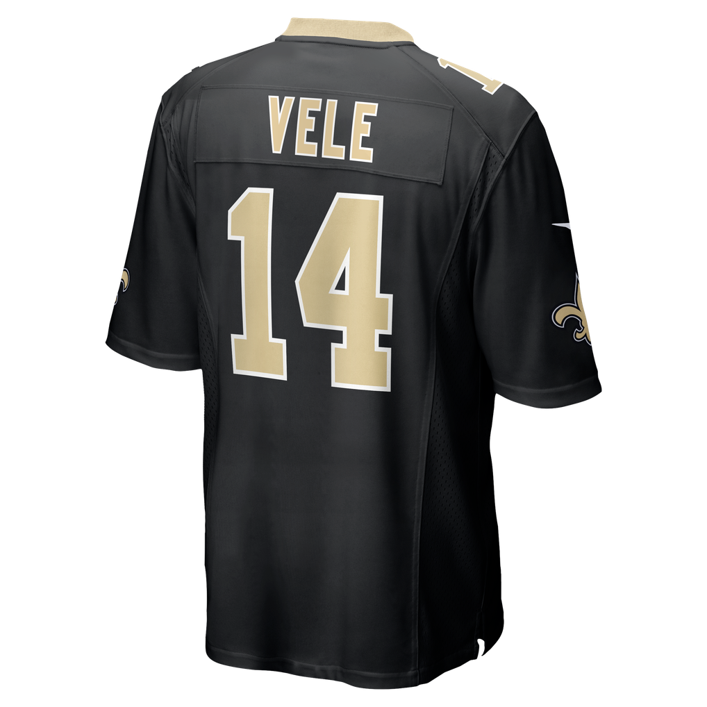 Men's New Orleans Saints Devaughn Vele Nike  Black Team Game Jersey - Image 4