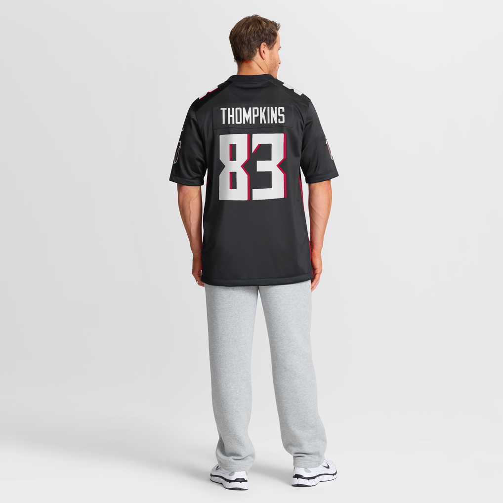 Men's Atlanta Falcons Deven Thompkins Nike Black Team Game Jersey