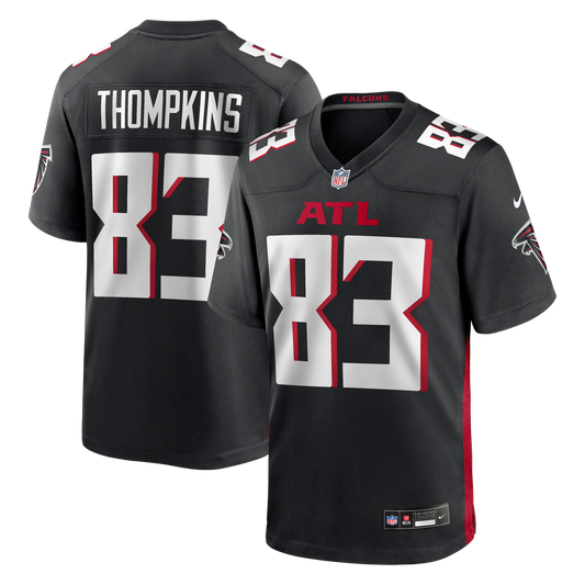 Men's Atlanta Falcons Deven Thompkins Nike Black Team Game Jersey