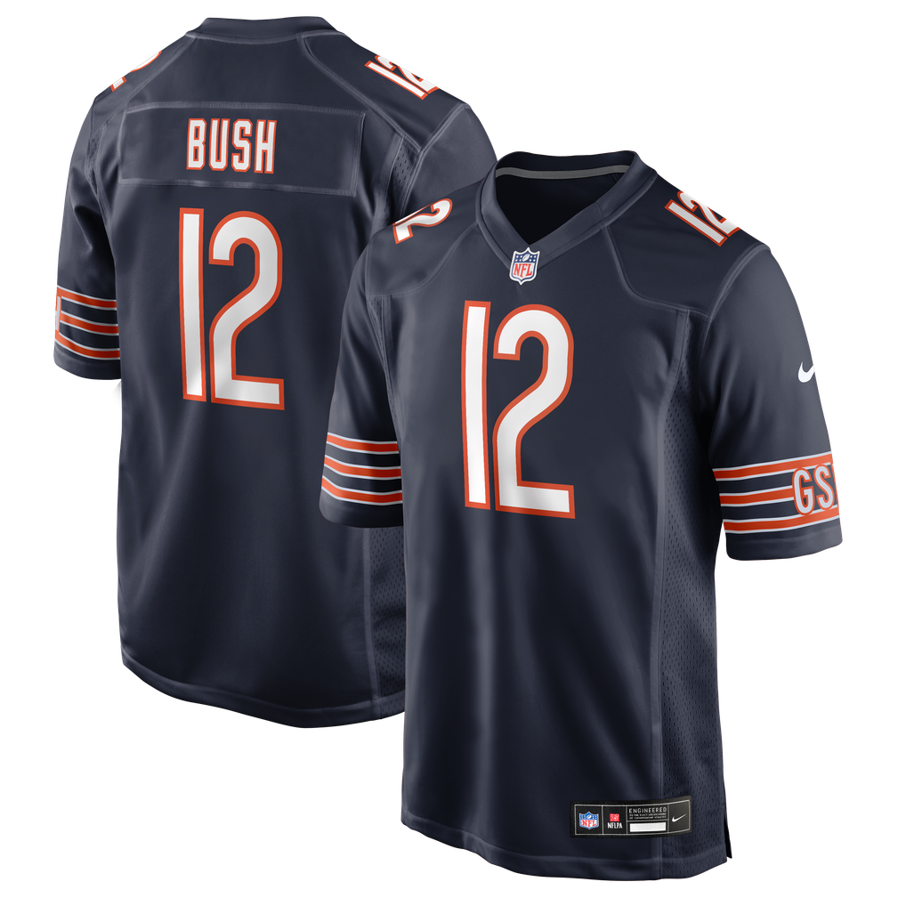 Men's Chicago Bears Devin Bush Nike Navy Team Game Jersey - Image 1