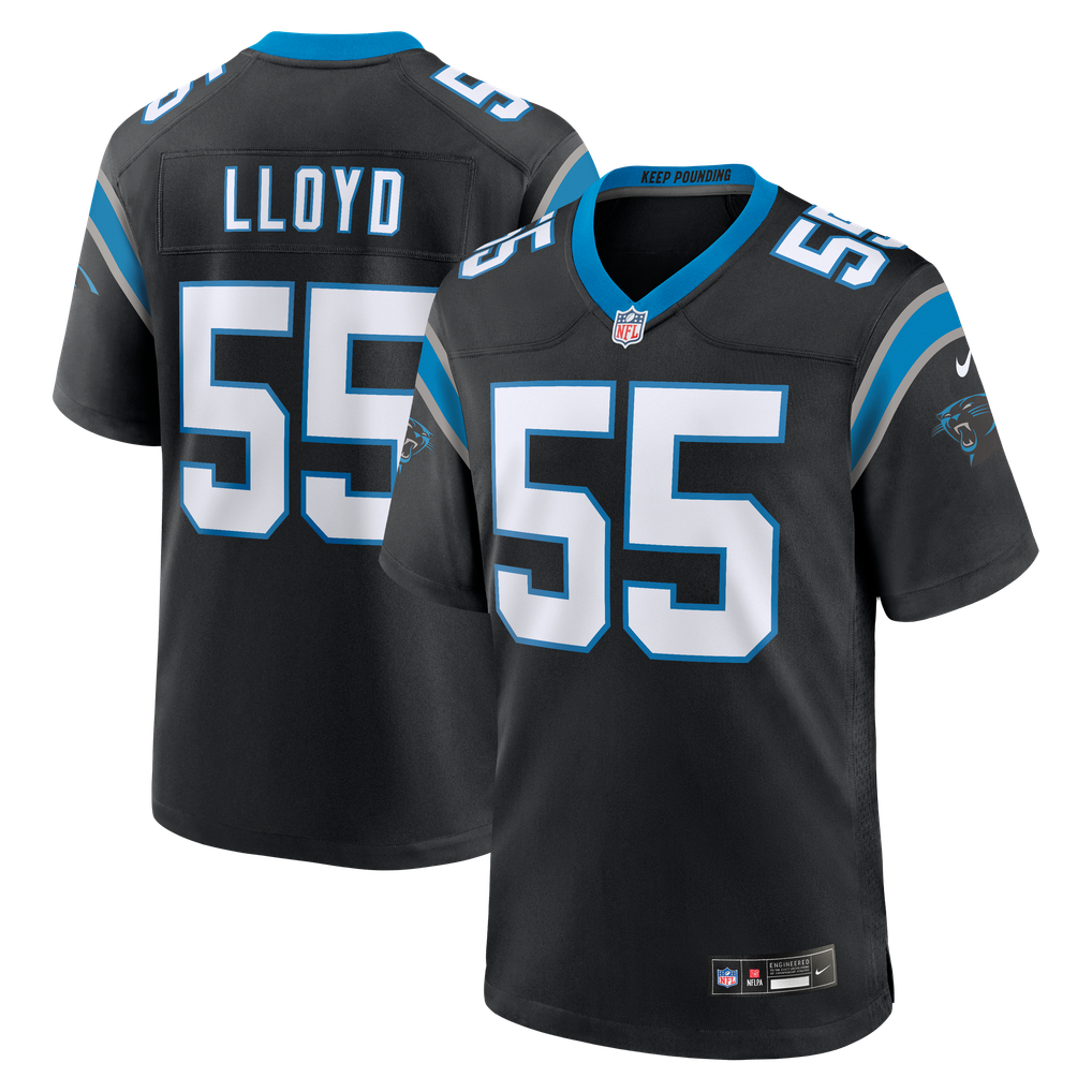 Men's Carolina Panthers Devin Lloyd Nike Black Team Game Jersey - Image 1
