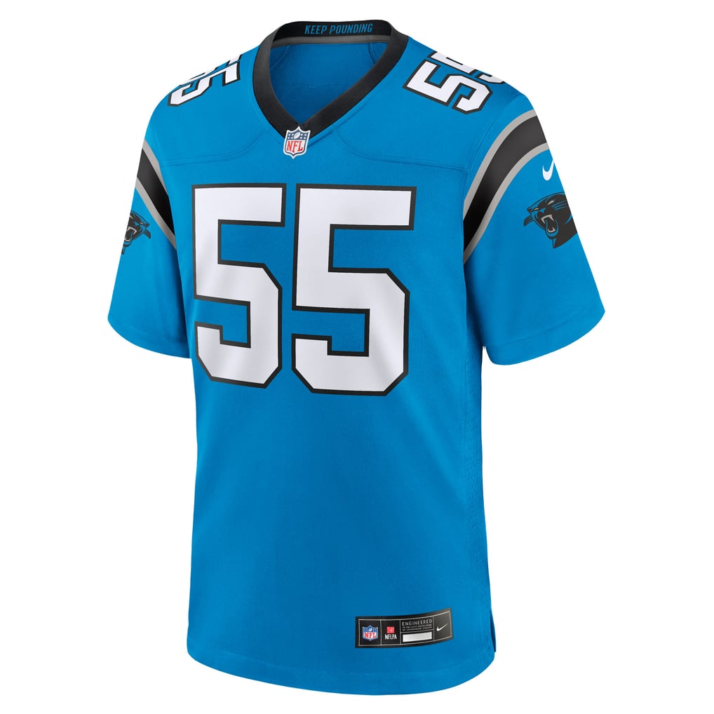 Men's Carolina Panthers Devin Lloyd Nike Blue Alternate Game Jersey - Image 3