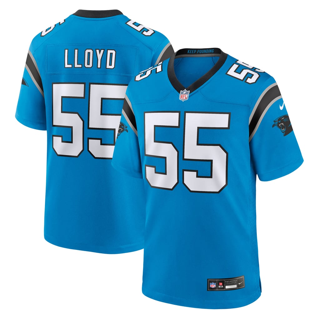 Men's Carolina Panthers Devin Lloyd Nike Blue Alternate Game Jersey - Image 1