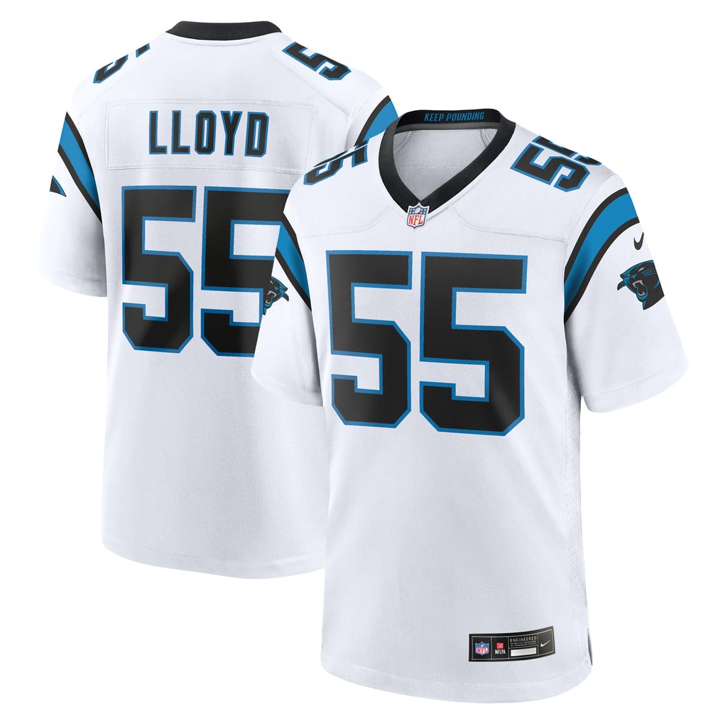 Men's Carolina Panthers Devin Lloyd Nike White Game Jersey - Image 1
