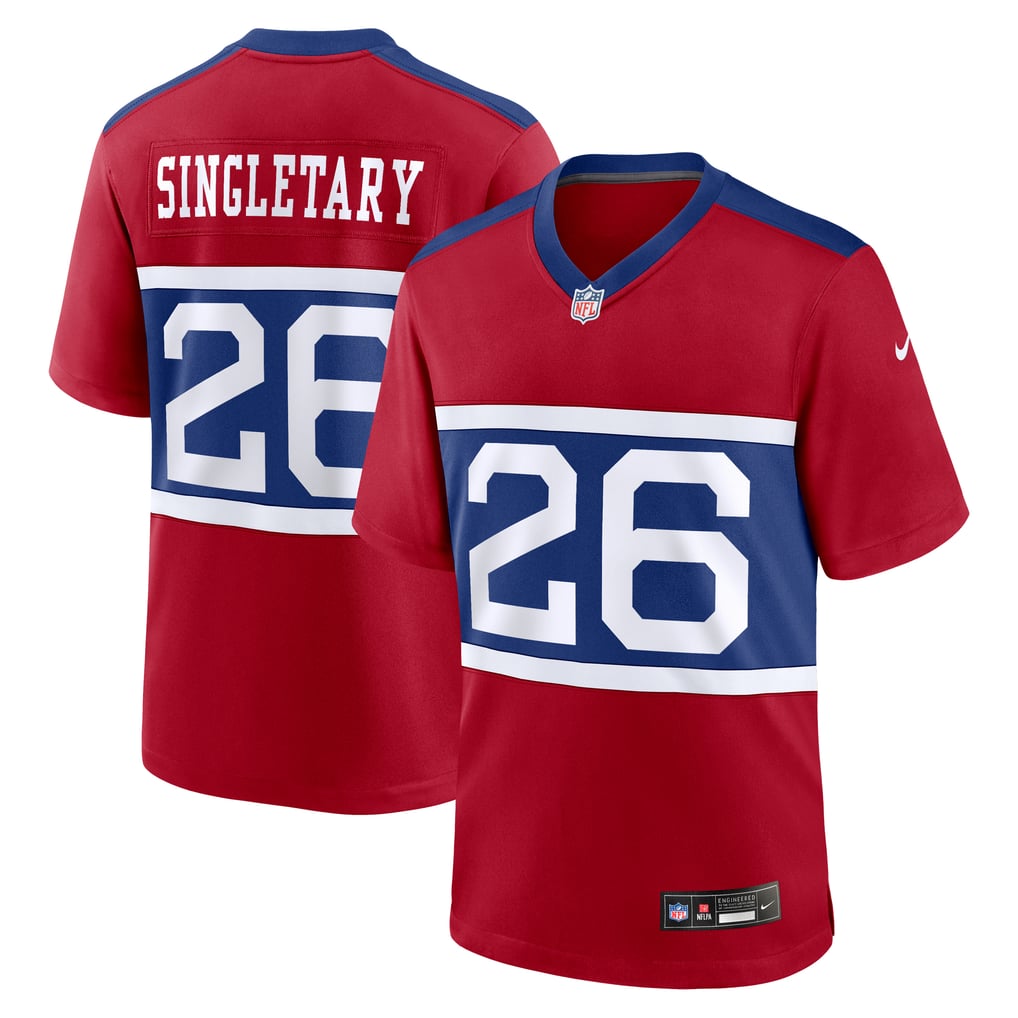 Men's New York Giants Devin Singletary Nike Century Red Alternate Player Game Jersey - Image 2