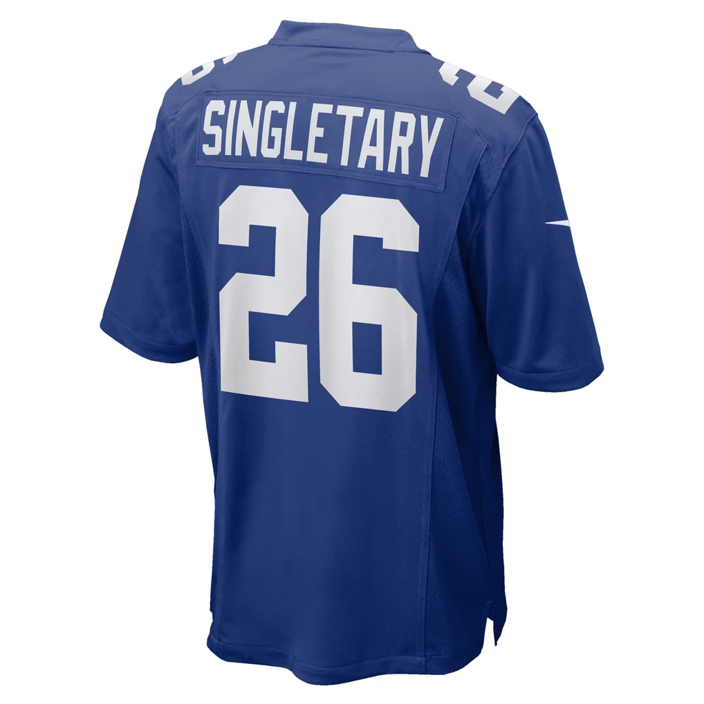 Men's New York Giants Devin Singletary Nike  Royal Team Game Jersey - Image 4