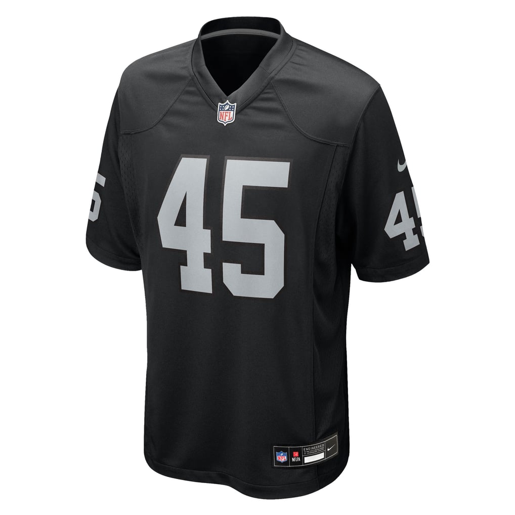 Men's Las Vegas Raiders Devin White Nike  Black Team Game Jersey - Image 3