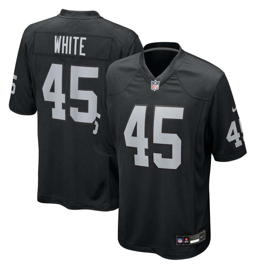 Men's Las Vegas Raiders Devin White Nike  Black Team Game Jersey - Image 1