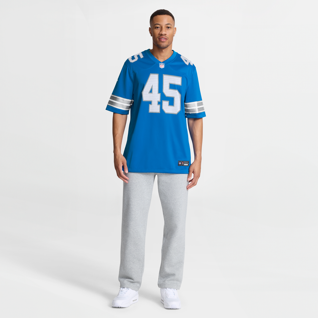 Men's Detroit Lions Devin White Nike Blue Team Game Jersey - Image 3