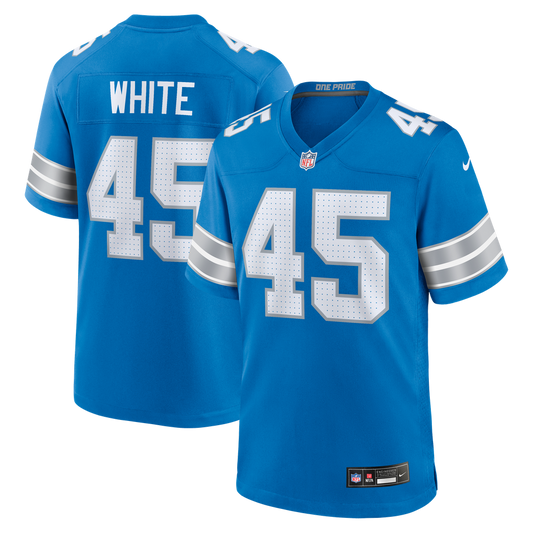 Men's Detroit Lions Devin White Nike Blue Team Game Jersey - Image 1