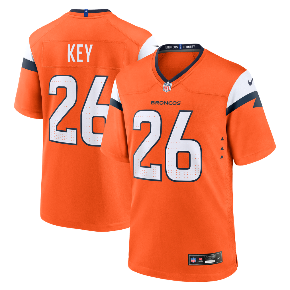 Men's Denver Broncos Devon Key Nike  Orange Team Game Jersey - Image 2