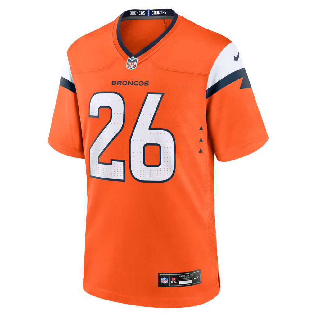 Men's Denver Broncos Devon Key Nike  Orange Team Game Jersey - Image 3
