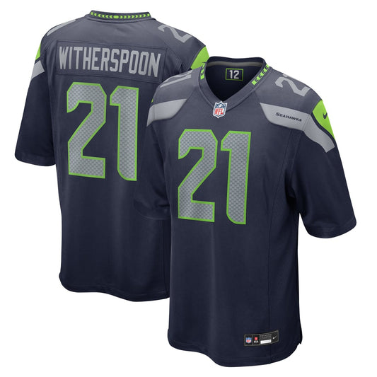 Men's Seattle Seahawks Devon Witherspoon Nike  College Navy  Game Jersey - Image 1