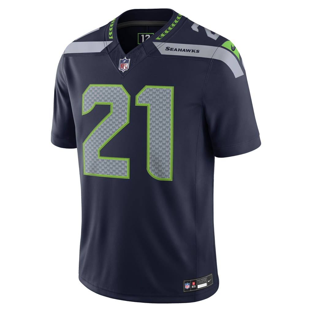 Men's Seattle Seahawks Devon Witherspoon Nike College Navy Team Vapor F.U.S.E. Stitched Limited Jersey - Image 3