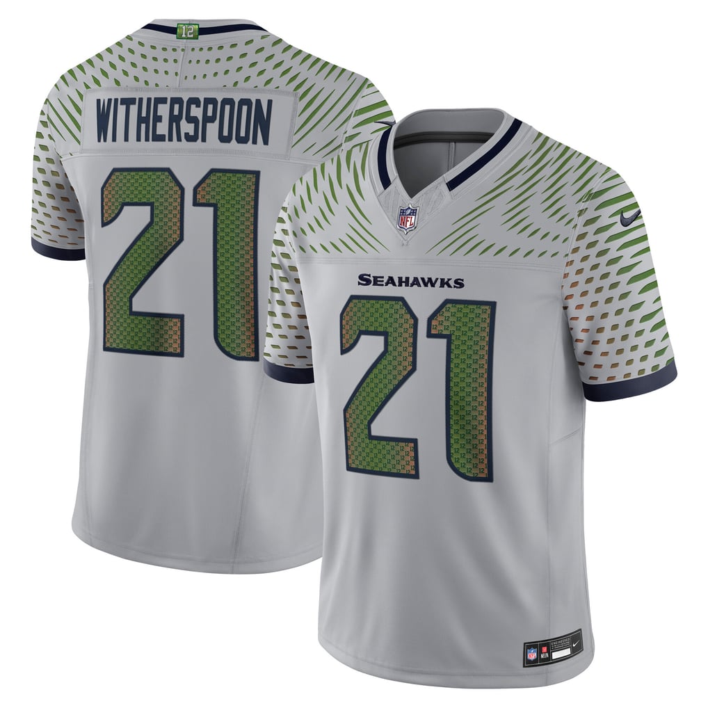 Men's Seattle Seahawks Devon Witherspoon Nike Gray Rivalries Collection Stitched Limited Jersey - Image 1