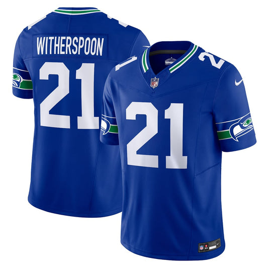 Men's Seattle Seahawks Devon Witherspoon Nike Royal Alternate Vapor F.U.S.E. Limited Jersey - Image 1